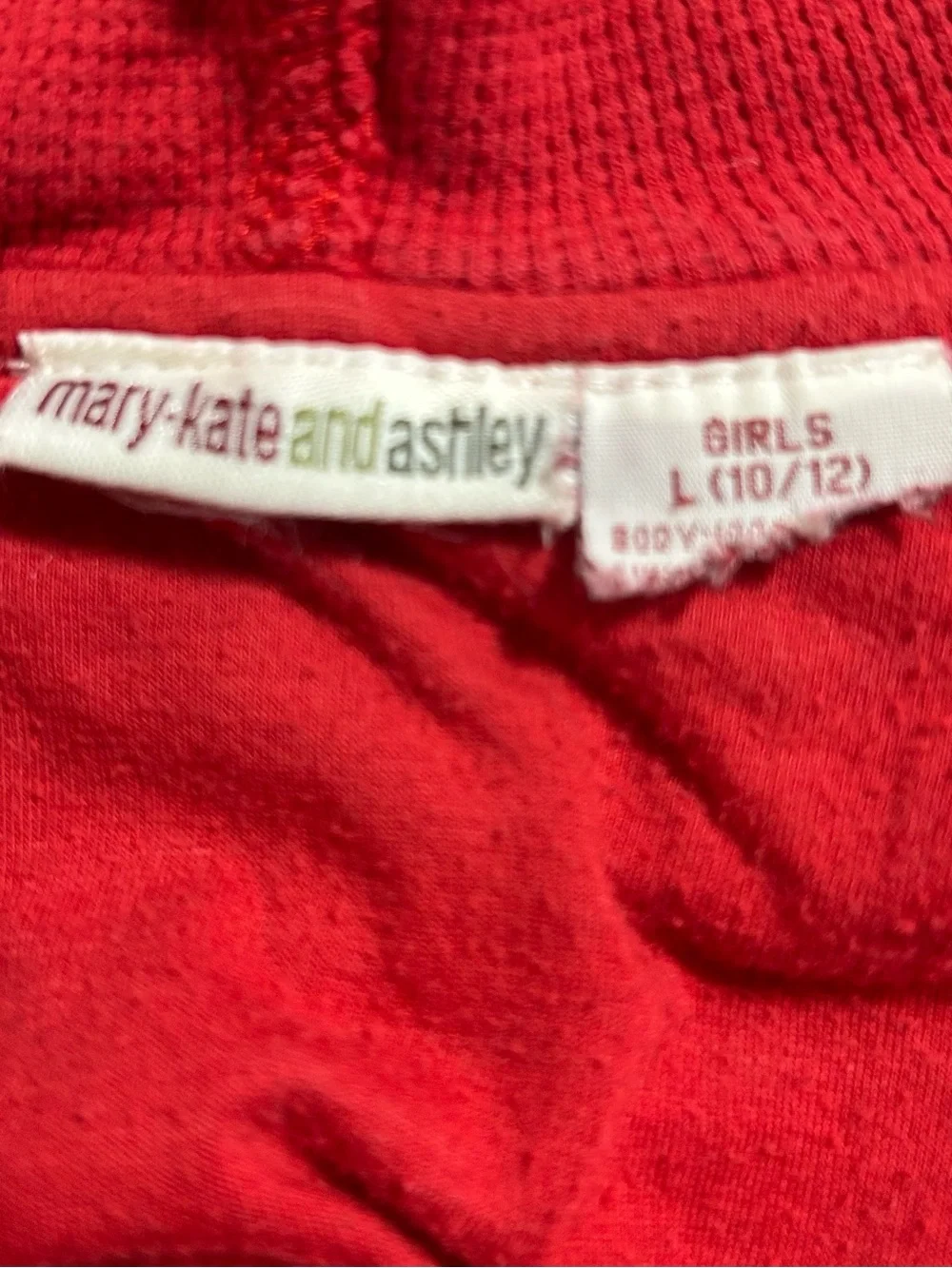 Vintage Y2K Mary-Kate & Ashley Red Gold Sequin Zip Hoodie Girls L 10/12